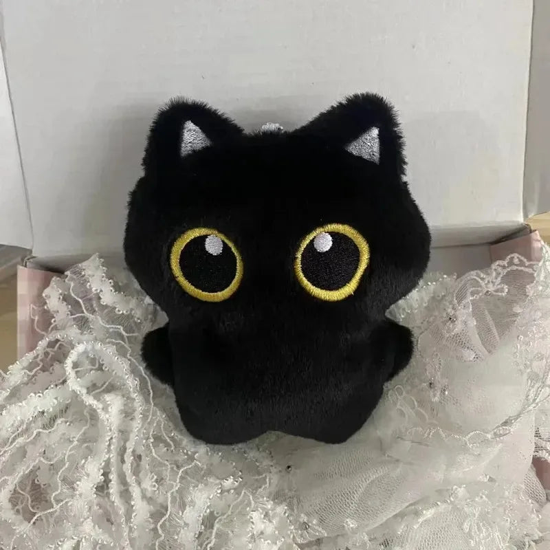 NEW Cute Black Cat Plush Toy Doll Small Pendant Cuddly Pillow Cushion Ins Black Cat Plush Toy Doll for Boy Girl Birthday Gifts