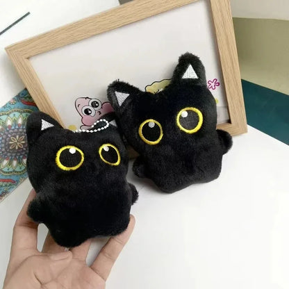 NEW Cute Black Cat Plush Toy Doll Small Pendant Cuddly Pillow Cushion Ins Black Cat Plush Toy Doll for Boy Girl Birthday Gifts