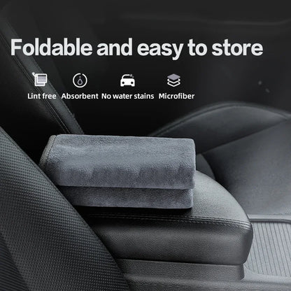 Microfiber Car Cleaning Towel Automobile Motorcycle Washing Glass Household Cleaning Small Towel Grey