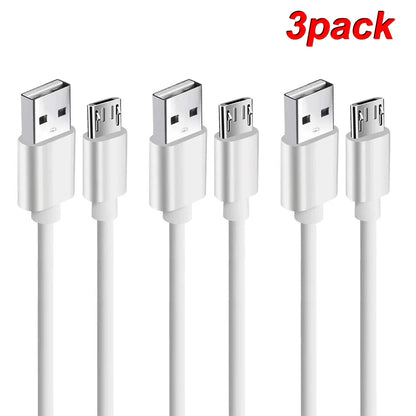 3PCS Micro USB Cable 2.4A Fast Charging Wire Mobile Phone Micro USB Cable for Xiaomi Samsung Andriod Charge Cable Cord