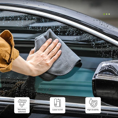 Microfiber Car Cleaning Towel Automobile Motorcycle Washing Glass Household Cleaning Small Towel Grey