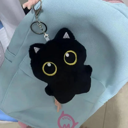 NEW Cute Black Cat Plush Toy Doll Small Pendant Cuddly Pillow Cushion Ins Black Cat Plush Toy Doll for Boy Girl Birthday Gifts
