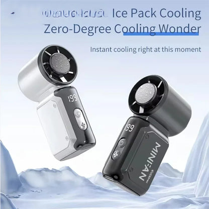 Portable Mini Handheld Turbo Fan 3600Mah LED Display Mini High Speed Handheld Fan, Outdoor Cooling,Desk Fan, Rechargeable Fan