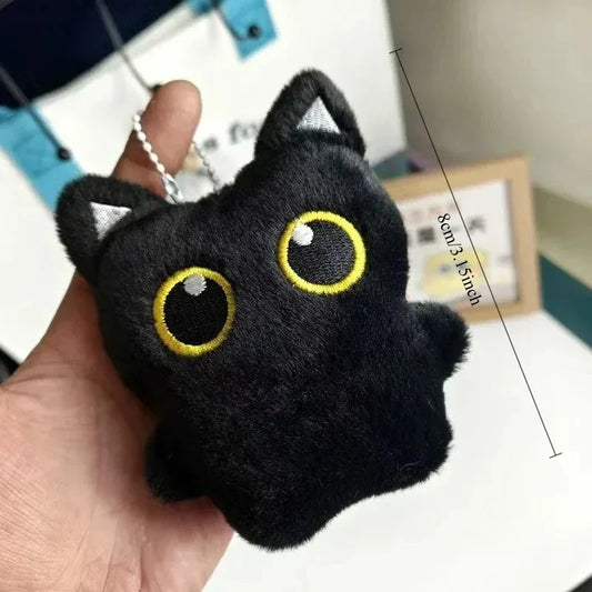 NEW Cute Black Cat Plush Toy Doll Small Pendant Cuddly Pillow Cushion Ins Black Cat Plush Toy Doll for Boy Girl Birthday Gifts