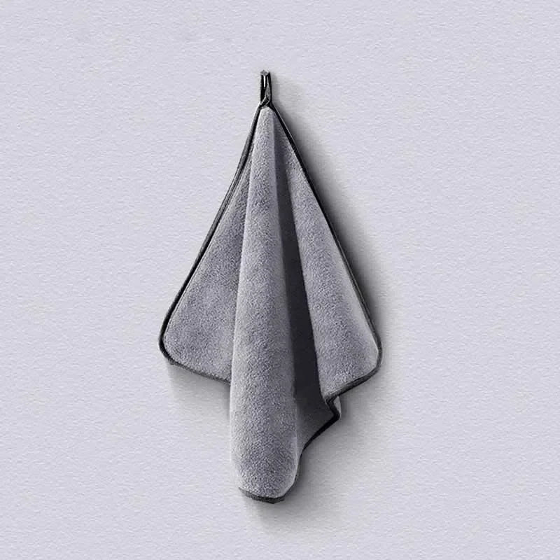 Microfiber Car Cleaning Towel Automobile Motorcycle Washing Glass Household Cleaning Small Towel Grey